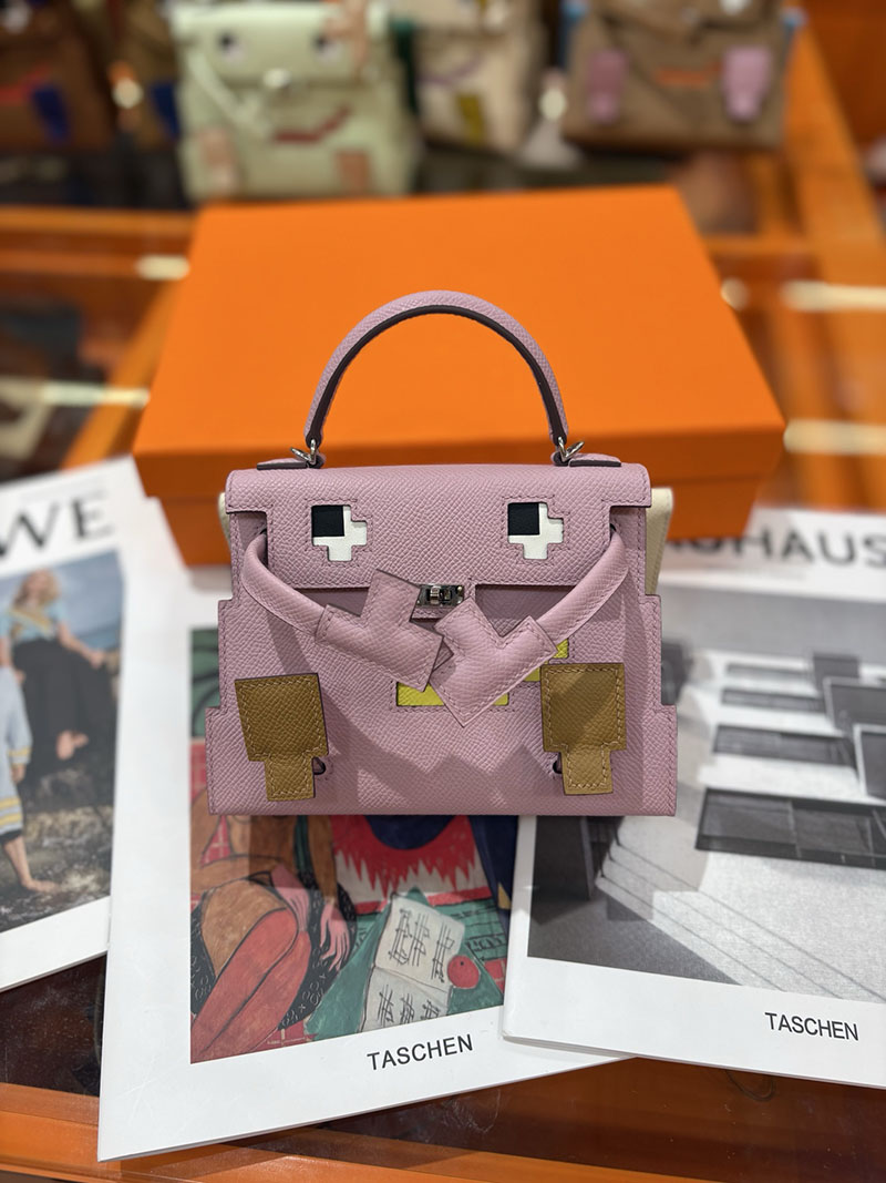 エルメスコピー通販 HERMES ケリードール ピクト ミニハンドバッグ モーヴシルヴェストル シルバー金具 2634140 ケリードールピクト アウトレット - 画像 (7)