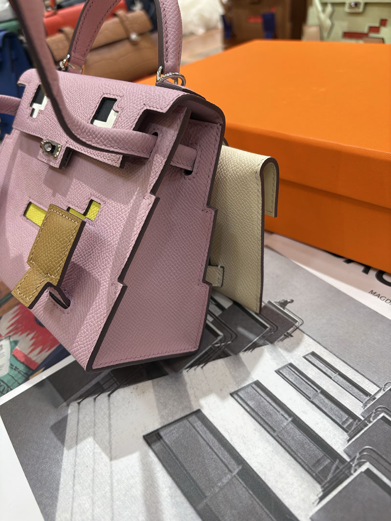 エルメスコピー通販 HERMES ケリードール ピクト ミニハンドバッグ モーヴシルヴェストル シルバー金具 2634140 ケリードールピクト アウトレット - 画像 (4)