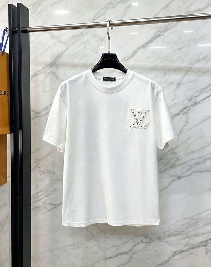 最高級ルイヴィトンスーパーコピー Louis Vuitton 2026年春夏新作 🐫 クルーネック ピュアコットン 半袖Tシャツ clothes202600627 ルイヴィトン メンズ Tシャツ 新作 - 画像 (3)