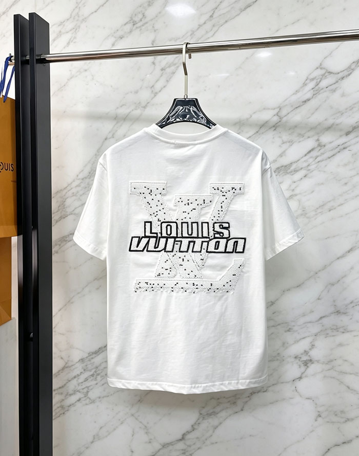最高級ルイヴィトンスーパーコピー Louis Vuitton 2026年春夏新作 🐫 クルーネック ピュアコットン 半袖Tシャツ clothes202600627 ルイヴィトン メンズ Tシャツ 新作 - 画像 (4)