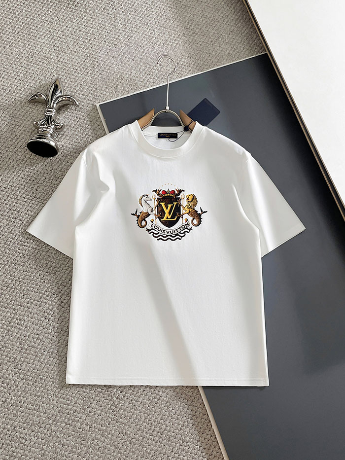 最高級ルイヴィトンスーパーコピー Louis Vuitton 2026年春夏新作 マーセライズドコットン半袖Tシャツ clothes202600644 ルイヴィトン 白Tシャツ 新作 - 画像 (3)