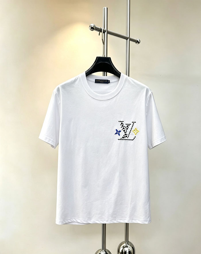 最高級ルイヴィトンスーパーコピー Louis Vuitton 2026年春夏新作:ピュアコットン クルーネック 半袖Tシャツ clothes202600649 ルイヴィトン メンズ 純綿 Tシャツ 黒 - 画像 (2)