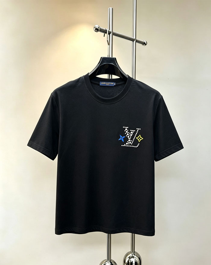最高級ルイヴィトンスーパーコピー Louis Vuitton 2026年春夏新作:ピュアコットン クルーネック 半袖Tシャツ clothes202600649 ルイヴィトン メンズ 純綿 Tシャツ 黒 - 画像 (12)