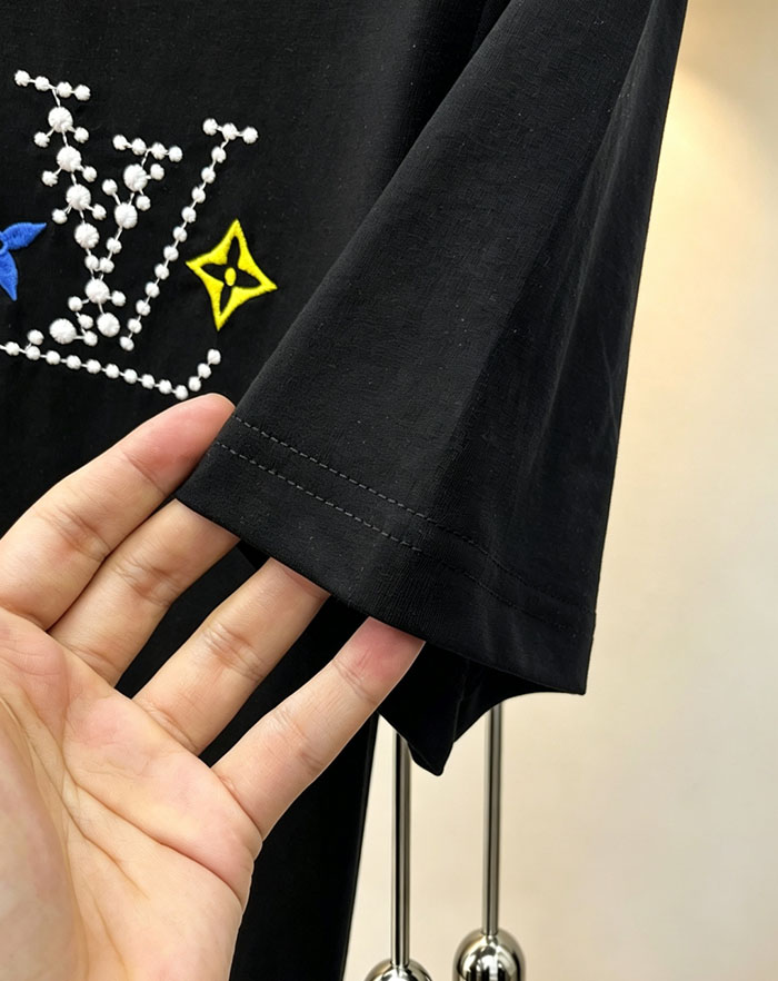 最高級ルイヴィトンスーパーコピー Louis Vuitton 2026年春夏新作:ピュアコットン クルーネック 半袖Tシャツ clothes202600649 ルイヴィトン メンズ 純綿 Tシャツ 黒 - 画像 (11)