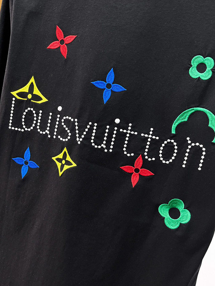 最高級ルイヴィトンスーパーコピー Louis Vuitton 2026年春夏新作:ピュアコットン クルーネック 半袖Tシャツ clothes202600649 ルイヴィトン メンズ 純綿 Tシャツ 黒 - 画像 (8)