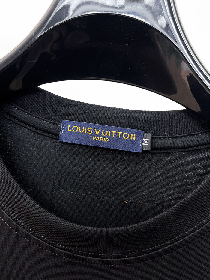 最高級ルイヴィトンスーパーコピー Louis Vuitton 2026年春夏新作:ピュアコットン クルーネック 半袖Tシャツ clothes202600649 ルイヴィトン メンズ 純綿 Tシャツ 黒 - 画像 (6)