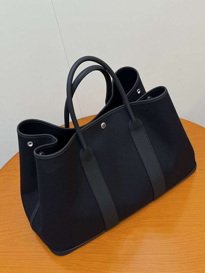 最高級エルメスガーデンパーティコピー HERMES ガーデンパーティー GM 45 黒 ネゴンダ/トワルアッシュ 2633934 エルメス ガーデンパーティ メンズ - 画像 (8)