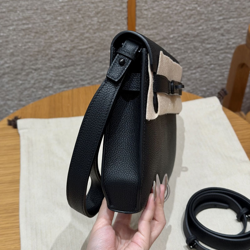 エルメス ケリーデペッシュ 25 HERMES ケリーデペッシュ25 黒 ブラック トゴ ブラック金具 H082295CH89 ケリーデペッシュ 25 定価 - 画像 (7)