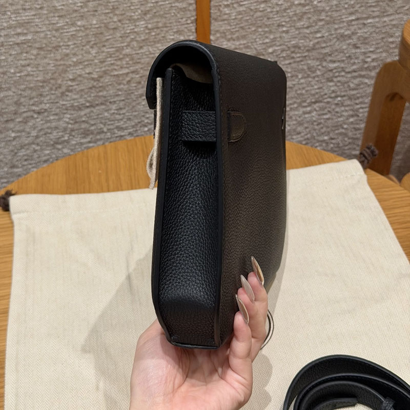 エルメス ケリーデペッシュ 25 HERMES ケリーデペッシュ25 黒 ブラック トゴ ブラック金具 H082295CH89 ケリーデペッシュ 25 定価 - 画像 (6)