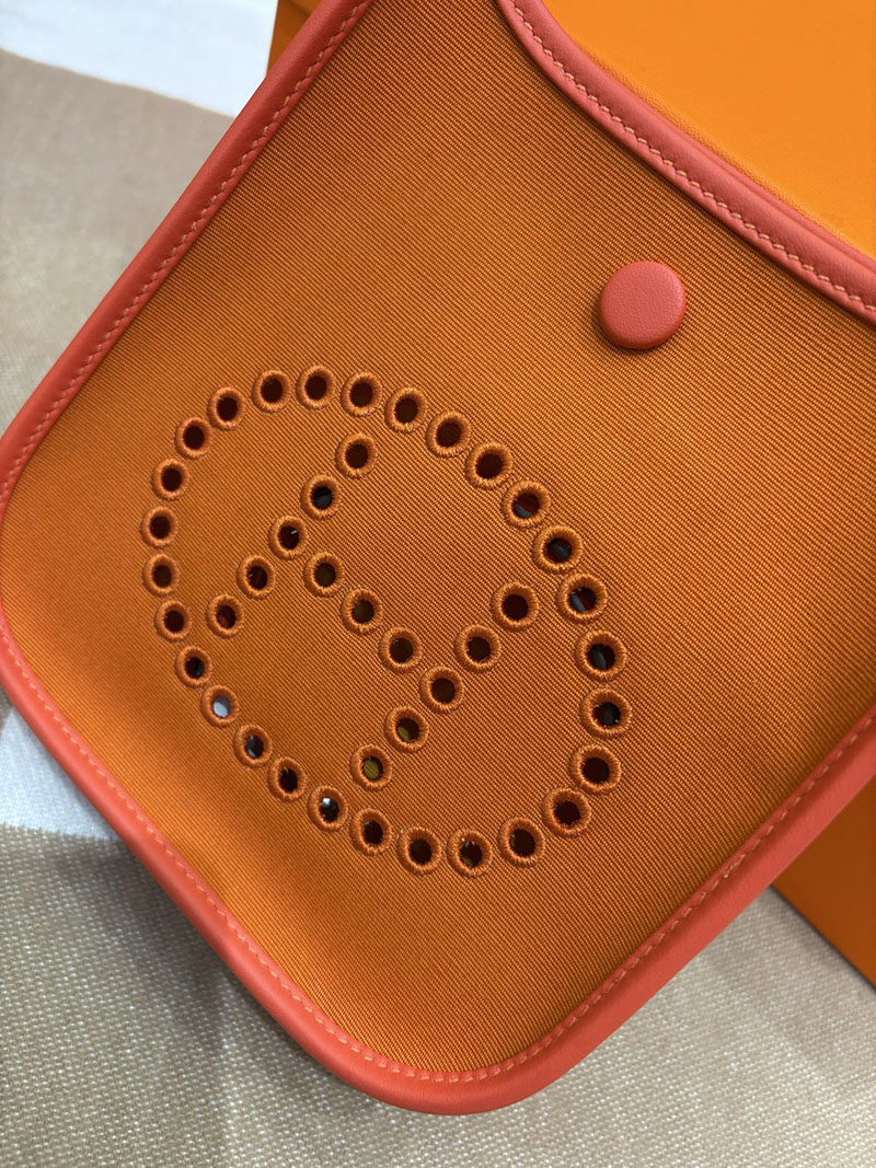 エルメス エヴリン ミニ HERMES エヴリン TPM オレンジ トワルアッシュ/トゴ シルバー金具 2633959 ミニ エブリン 人気色 - 画像 (8)