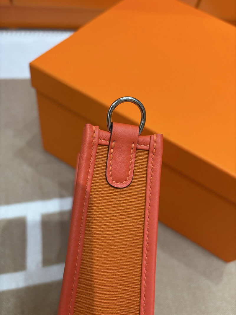 エルメス エヴリン ミニ HERMES エヴリン TPM オレンジ トワルアッシュ/トゴ シルバー金具 2633959 ミニ エブリン 人気色 - 画像 (6)