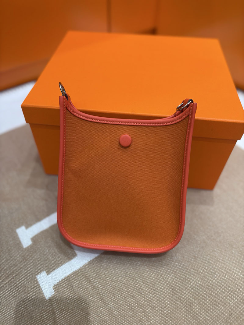 エルメス エヴリン ミニ HERMES エヴリン TPM オレンジ トワルアッシュ/トゴ シルバー金具 2633959 ミニ エブリン 人気色 - 画像 (5)