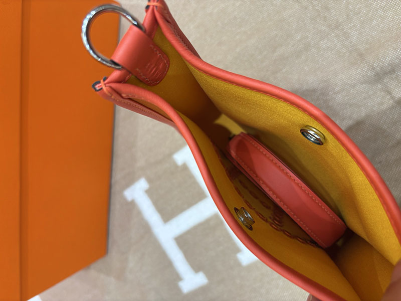 エルメス エヴリン ミニ HERMES エヴリン TPM オレンジ トワルアッシュ/トゴ シルバー金具 2633959 ミニ エブリン 人気色 - 画像 (2)