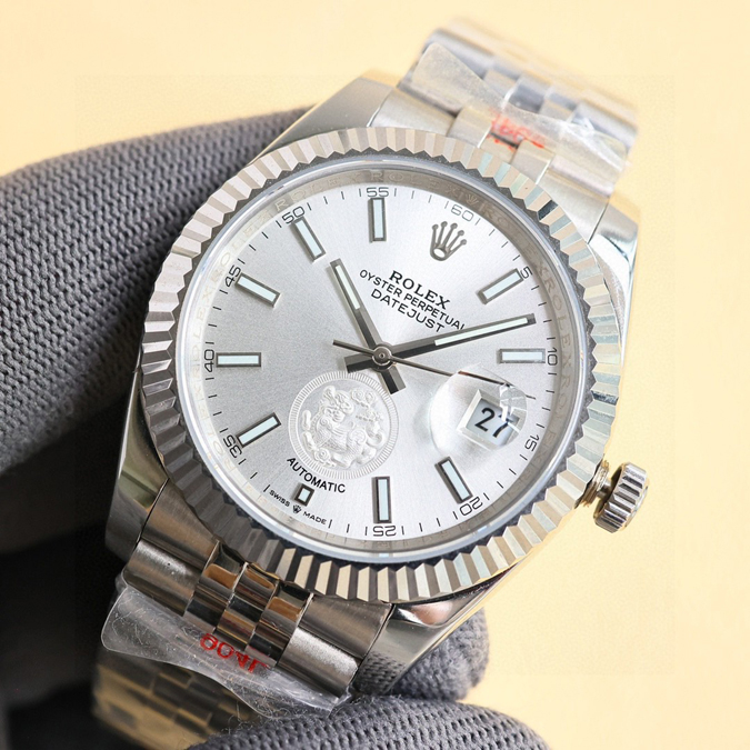 ブランド腕時計専門店 通販 ROLEX風 デイトジャスト シルバー フルスチールモデル メンズ 腕時計 - 画像 (2)