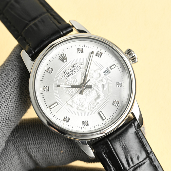 ブランド腕時計専門店 通販 ROLEX セリーニ Cellini シルバーダイヤル ダイヤモンドインデックス 自動巻き 腕時計 - 画像 (3)
