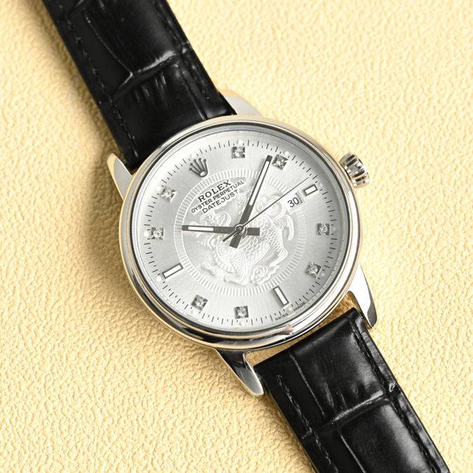 ブランド腕時計専門店 通販 ROLEX セリーニ Cellini シルバーダイヤル ダイヤモンドインデックス 自動巻き 腕時計 - 画像 (4)
