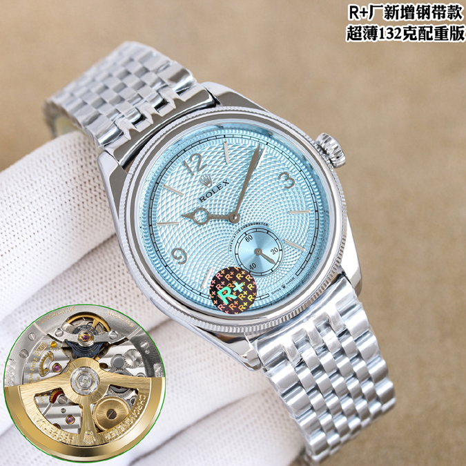 ROLEX セルニニ ムーンフェイズ 18Kホワイトゴールド ダイヤ ブルー guilloche ディスク ムーン 自動巻き メンズ - 画像 (2)