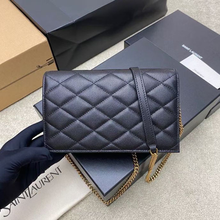 最高級サンローランスーパーコピー Saint Laurent パリ チェーンウォレット ブラック 871149AAGOZ1000 サンローラン チェーンウォレット アウトレット - 画像 (9)