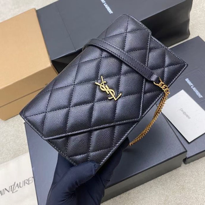 最高級サンローランスーパーコピー Saint Laurent パリ チェーンウォレット ブラック 871149AAGOZ1000 サンローラン チェーンウォレット アウトレット - 画像 (6)