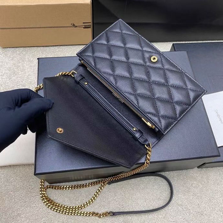 最高級サンローランスーパーコピー Saint Laurent パリ チェーンウォレット ブラック 871149AAGOZ1000 サンローラン チェーンウォレット アウトレット - 画像 (4)