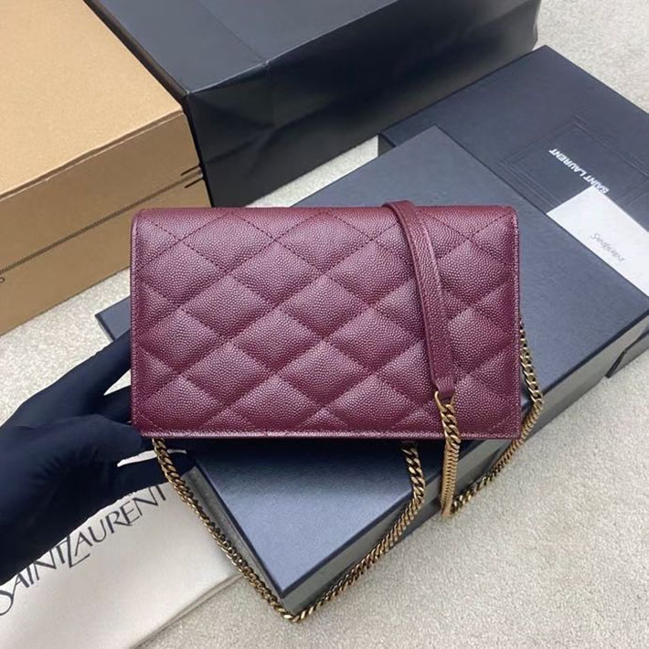 最高級サンローランスーパーコピー Saint Laurent パリ チェーンウォレット ボルドー 871149AAGOZ6475 サンローラン チェーンウォレット 口コミ - 画像 (9)