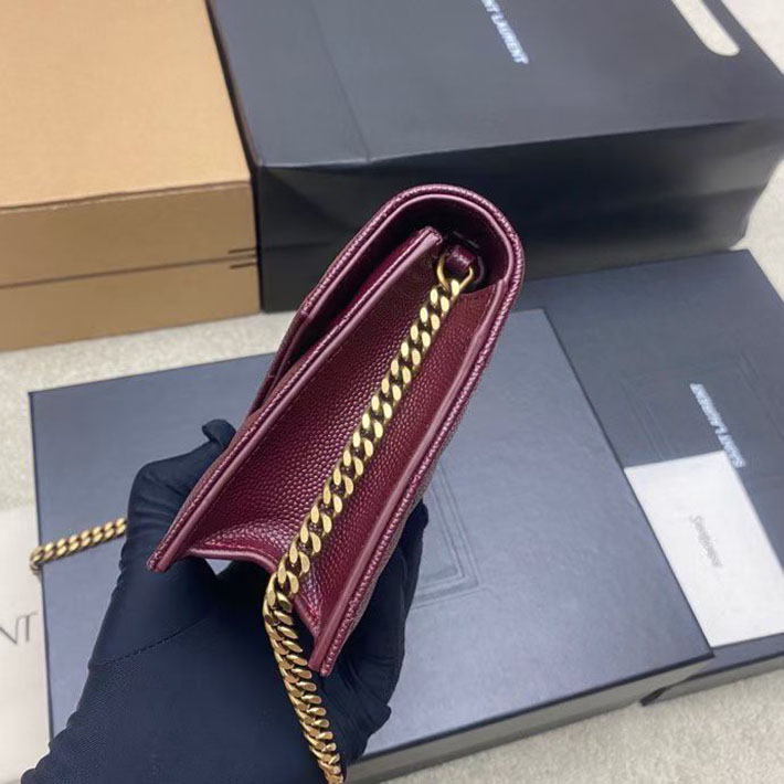 最高級サンローランスーパーコピー Saint Laurent パリ チェーンウォレット ボルドー 871149AAGOZ6475 サンローラン チェーンウォレット 口コミ - 画像 (8)