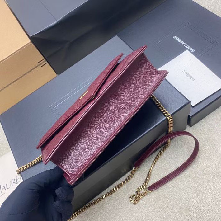 最高級サンローランスーパーコピー Saint Laurent パリ チェーンウォレット ボルドー 871149AAGOZ6475 サンローラン チェーンウォレット 口コミ - 画像 (7)