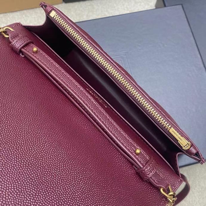 最高級サンローランスーパーコピー Saint Laurent パリ チェーンウォレット ボルドー 871149AAGOZ6475 サンローラン チェーンウォレット 口コミ - 画像 (3)