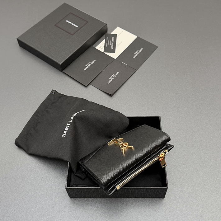 最高級サンローランスーパーコピー Saint Laurent アップタウン コンパクトウォレット ブラック 2634234 サンローラン財布コピー - 画像 (8)