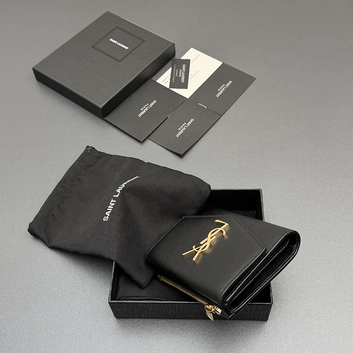 最高級サンローランスーパーコピー Saint Laurent アップタウン コンパクトウォレット ブラック 2634234 サンローラン財布コピー - 画像 (7)
