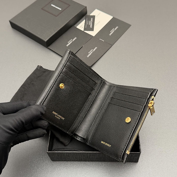 最高級サンローランスーパーコピー Saint Laurent アップタウン コンパクトウォレット ブラック 2634234 サンローラン財布コピー - 画像 (5)