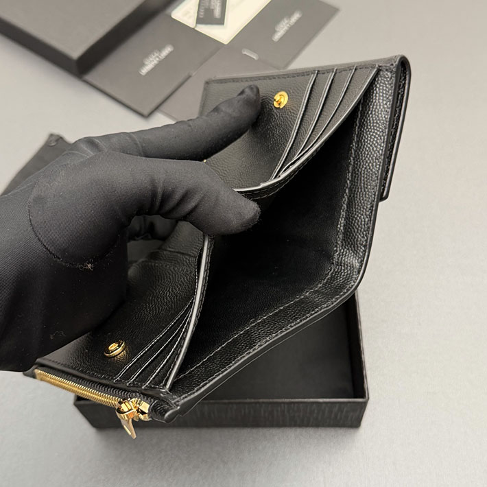 最高級サンローランスーパーコピー Saint Laurent アップタウン コンパクトウォレット ブラック 2634234 サンローラン財布コピー - 画像 (4)
