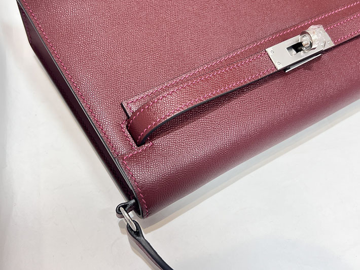 エルメスコピー通販 HERMES ケリーエラン ルージュアッシュ マダム シルバー金具 ケリーエラン H085208CK55 ケリーエラン 新作 - 画像 (8)