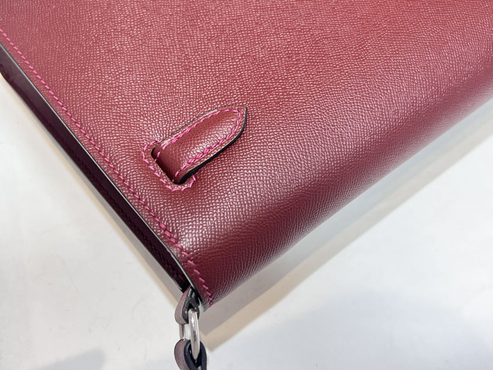 エルメスコピー通販 HERMES ケリーエラン ルージュアッシュ マダム シルバー金具 ケリーエラン H085208CK55 ケリーエラン 新作 - 画像 (7)