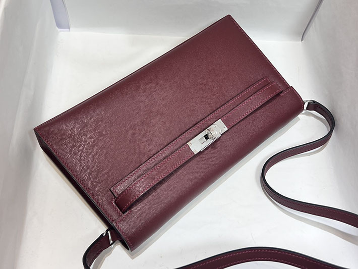 エルメスコピー通販 HERMES ケリーエラン ルージュアッシュ マダム シルバー金具 ケリーエラン H085208CK55 ケリーエラン 新作 - 画像 (6)