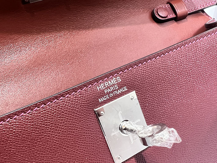 エルメスコピー通販 HERMES ケリーエラン ルージュアッシュ マダム シルバー金具 ケリーエラン H085208CK55 ケリーエラン 新作 - 画像 (3)