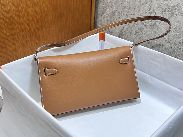 エルメスコピー通販 HERMES ケリーエラン ゴールド マダム シルバー金具 ケリーエラン H085208CK37 エルメス ケリーエラン - 画像 (9)
