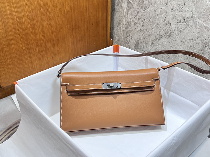 エルメスコピー通販 HERMES ケリーエラン ゴールド マダム シルバー金具 ケリーエラン H085208CK37 エルメス ケリーエラン - 画像 (8)