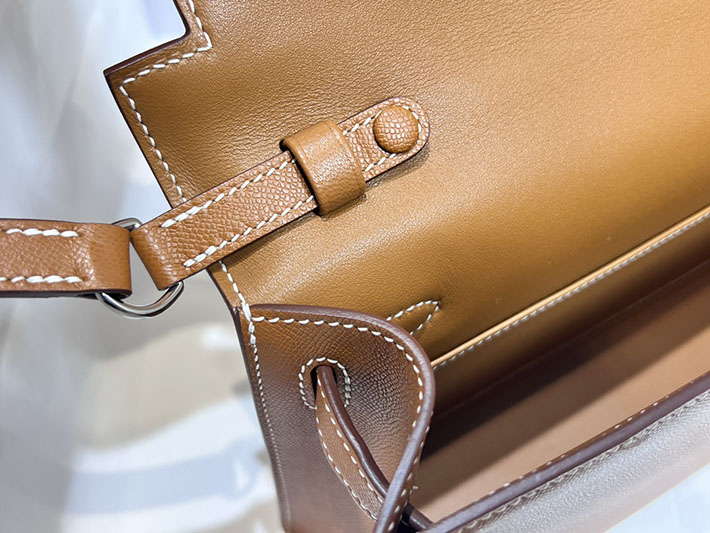 エルメスコピー通販 HERMES ケリーエラン ゴールド マダム シルバー金具 ケリーエラン H085208CK37 エルメス ケリーエラン - 画像 (4)