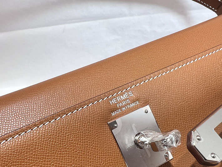 エルメスコピー通販 HERMES ケリーエラン ゴールド マダム シルバー金具 ケリーエラン H085208CK37 エルメス ケリーエラン - 画像 (3)