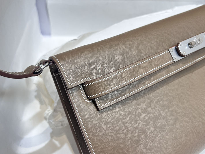 エルメスコピー通販 HERMES ケリーエラン エトゥープ マダム シルバー金具 ケリーエラン H085208CK18 ケリーエラン 新作 - 画像 (8)