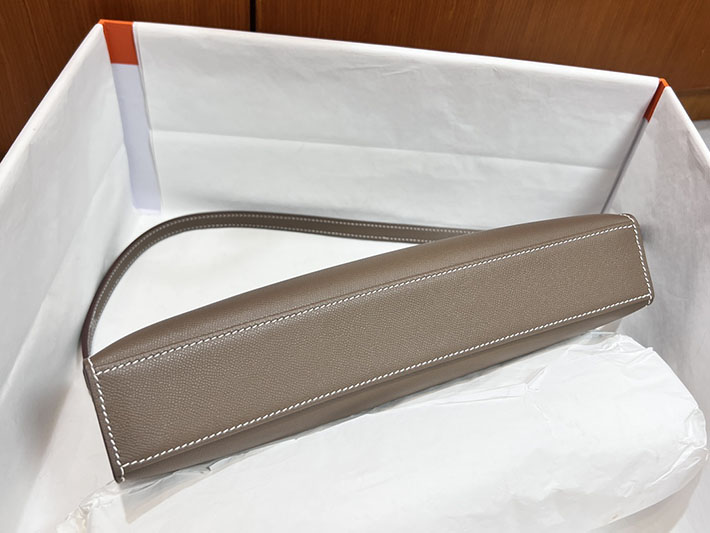 エルメスコピー通販 HERMES ケリーエラン エトゥープ マダム シルバー金具 ケリーエラン H085208CK18 ケリーエラン 新作 - 画像 (6)