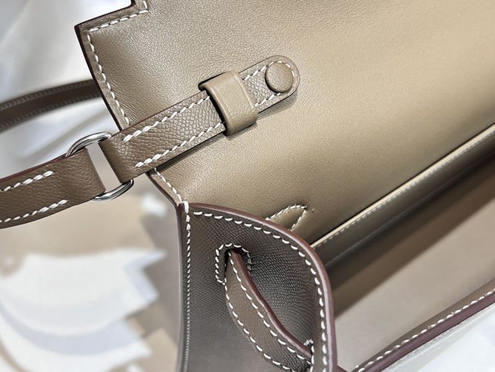 エルメスコピー通販 HERMES ケリーエラン エトゥープ マダム シルバー金具 ケリーエラン H085208CK18 ケリーエラン 新作 - 画像 (4)