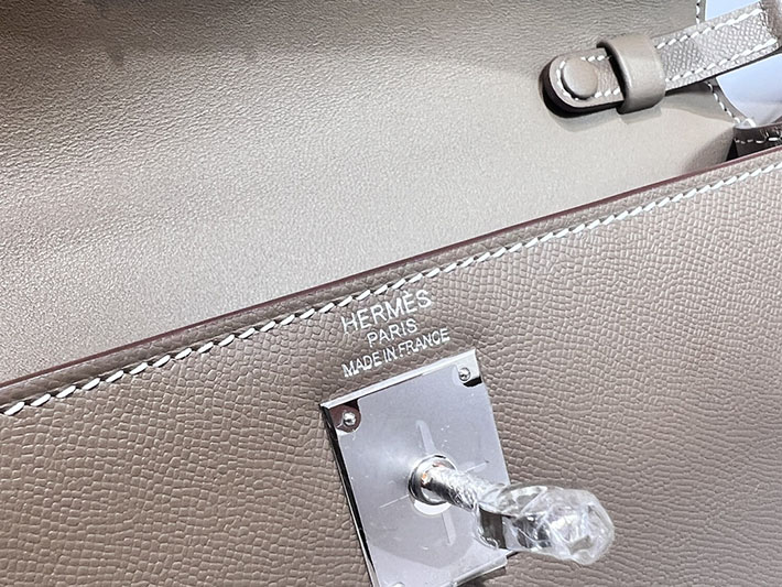 エルメスコピー通販 HERMES ケリーエラン エトゥープ マダム シルバー金具 ケリーエラン H085208CK18 ケリーエラン 新作 - 画像 (2)