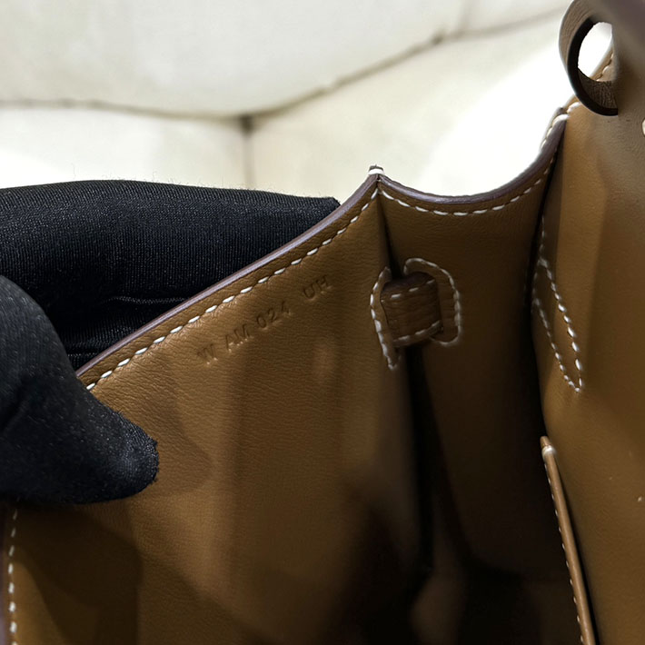 エルメスコピー通販 HERMES ケリーエラン ゴールド シェブルミゾル シルバー金具 ケリーエラン H085885CK37 エルメス ケリーエラン - 画像 (3)