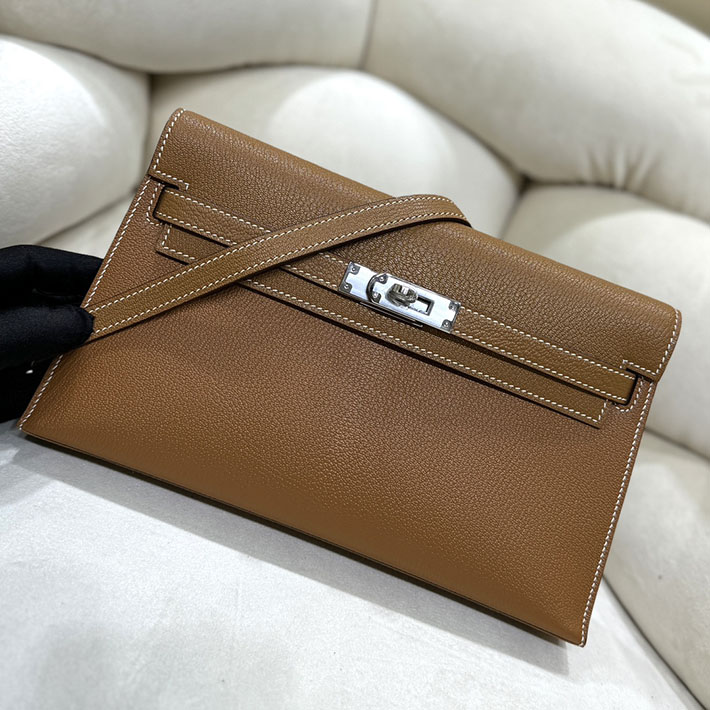 エルメスコピー通販 HERMES ケリーエラン ゴールド シェブルミゾル シルバー金具 ケリーエラン H085885CK37 エルメス ケリーエラン - 画像 (2)