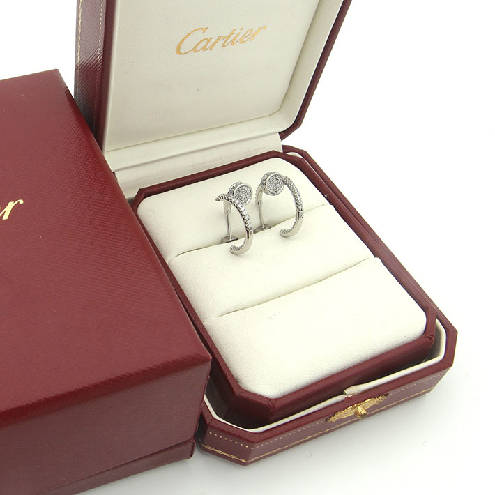 最高級カルティエスーパーコピー Cartier ジュスト アン クル フープ イヤリング スモールモデル パヴェセッティング B8301430 カルティエ ピアス 人気 - 画像 (5)