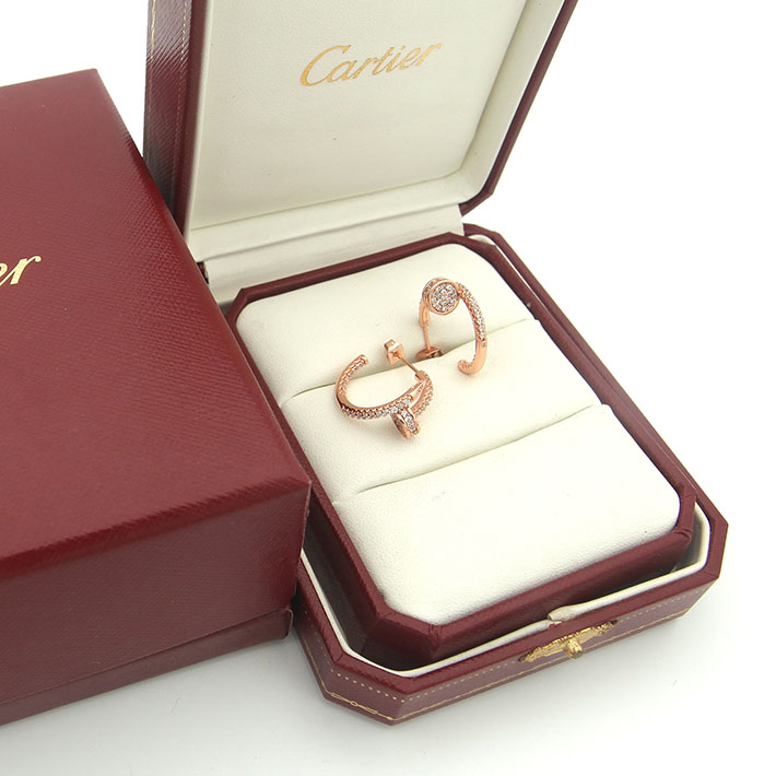 最高級カルティエスーパーコピー Cartier ジュスト アン クル フープ イヤリング スモールモデル パヴェセッティング B8301430 カルティエ ピアス 人気 - 画像 (3)