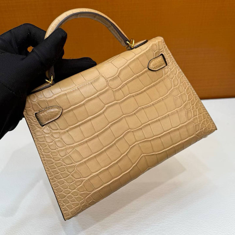 エルメスコピー通販 HERMES ケリーミニ2 外縫い チャイ クロコダイル ゴールド金具 H073595CC0M エルメスミニケリークロコ - 画像 (8)