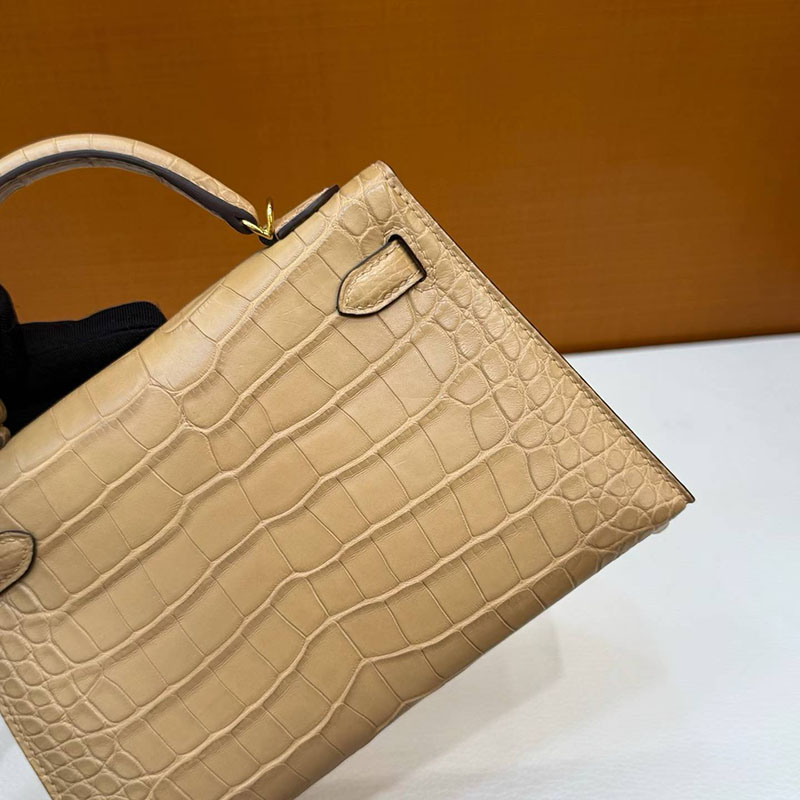 エルメスコピー通販 HERMES ケリーミニ2 外縫い チャイ クロコダイル ゴールド金具 H073595CC0M エルメスミニケリークロコ - 画像 (7)